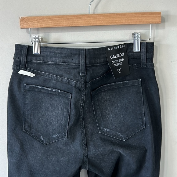 MONFRÈRE Mens GREYSON SIGNATURE BLACK SKINNY JEAN JAPANESE DENIM Sz 31 NEW - Picture 10 of 15